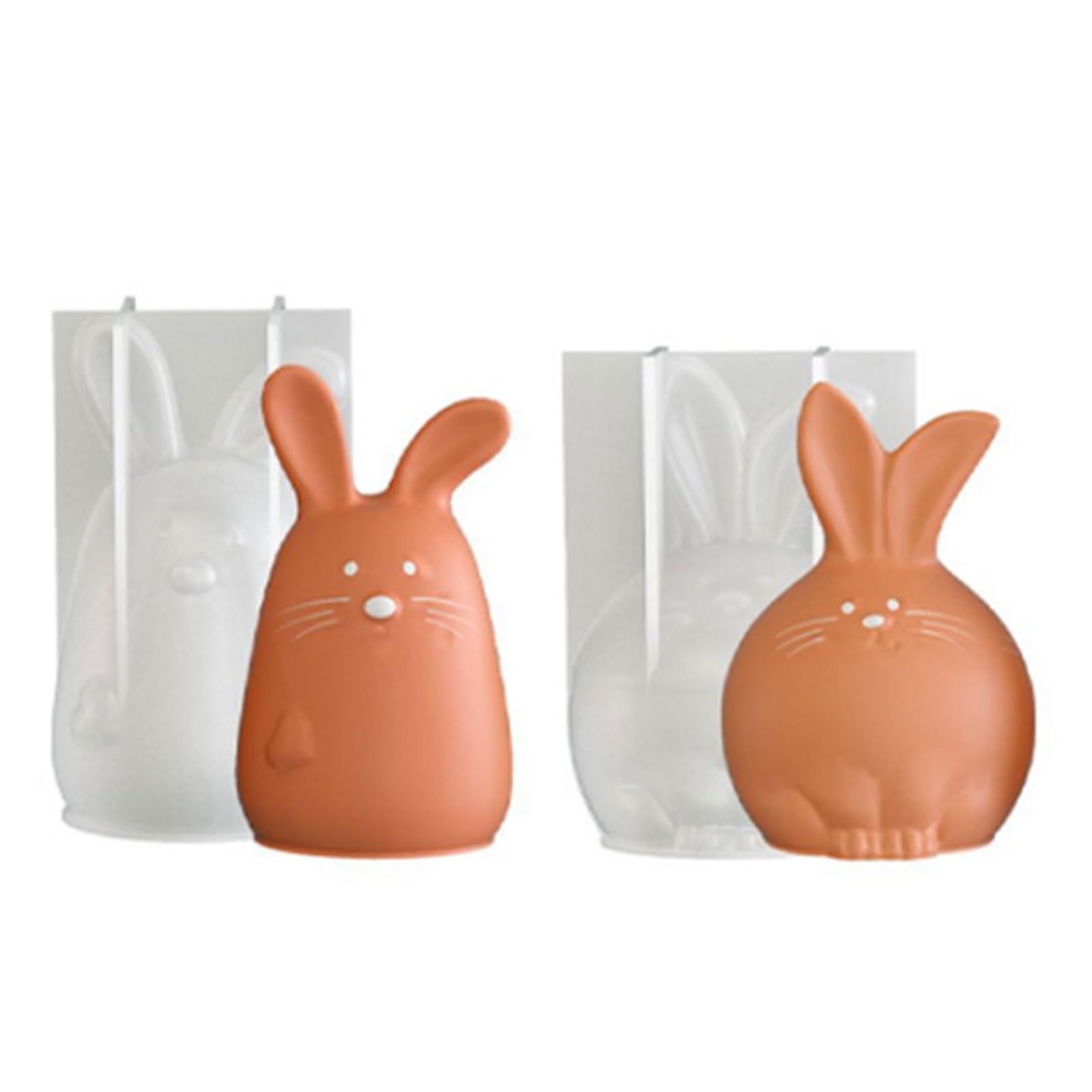 Alksubbm Easters Themed Silicone Rabbits Shape Materials for Gift Soap Chocolate Craft Scented Making Silicone
