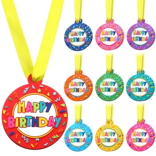 Medallas de cumpleaños infantiles sin metal para evitar accidentes
