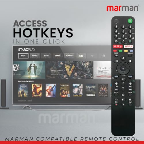 Image of marman Compatible with Sony Bravia Remote Control Original Model RMF-TX500E with Voice Function Only P Series OLED UHD 4K HDR TV Suitable for these Patterns X85J A80J X800H RMF-TX500U- Pairing Must !