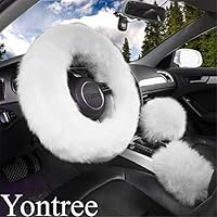 Algopix Similar Product 15 - Yontree Fashion Fluffy Steering Wheel