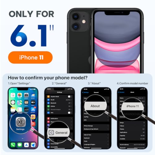 Image of Miracase Silicone & Magnetic for iPhone 11 Phone Case, Glass Blue
