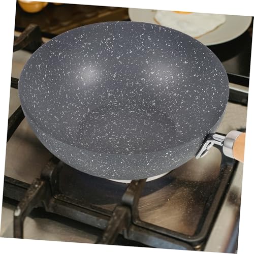 Wok de hierro antiadherente 8 pulgadas textura mármol miniatura 7