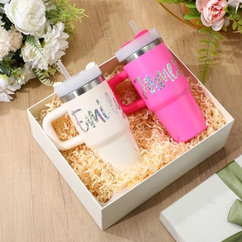 Image of 6 Sheets UV DTF Cup Wrap Name Stickers for Water Bottles Waterproof Custom Vinyl Decals Personalized Lettering Gift Stickers for 14-40oz Tumbler Cups Mugs DIY Craft (Colorful)