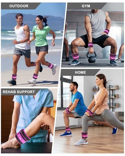 Image of Fragraim Adjustable Ankle Weights 1-3 /4 /5 /6 /8 /10 /12 /15 /20 LBS Pair with Removable Weight for Jogging, Gymnastics, Aerobics, Physical Therapy
