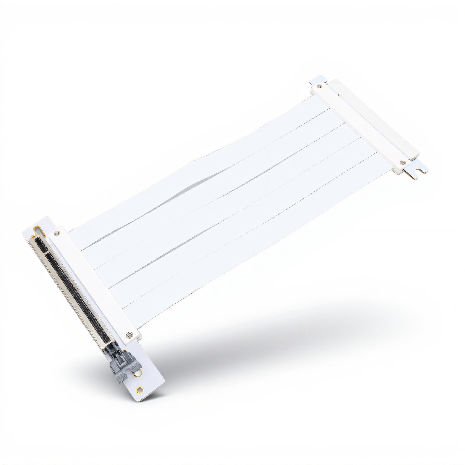 Przedłużacz Kabla Riser PCIe 4.0 X16 Kompatybilny z transmisją RTX3090,RTX3080,RTX3070,RTX3060TI,RX6900XT,RX6800,128 Gb/s, Przedłużacz Karty Graficznej Portu PCI E, 7,9 Cala (Biały)