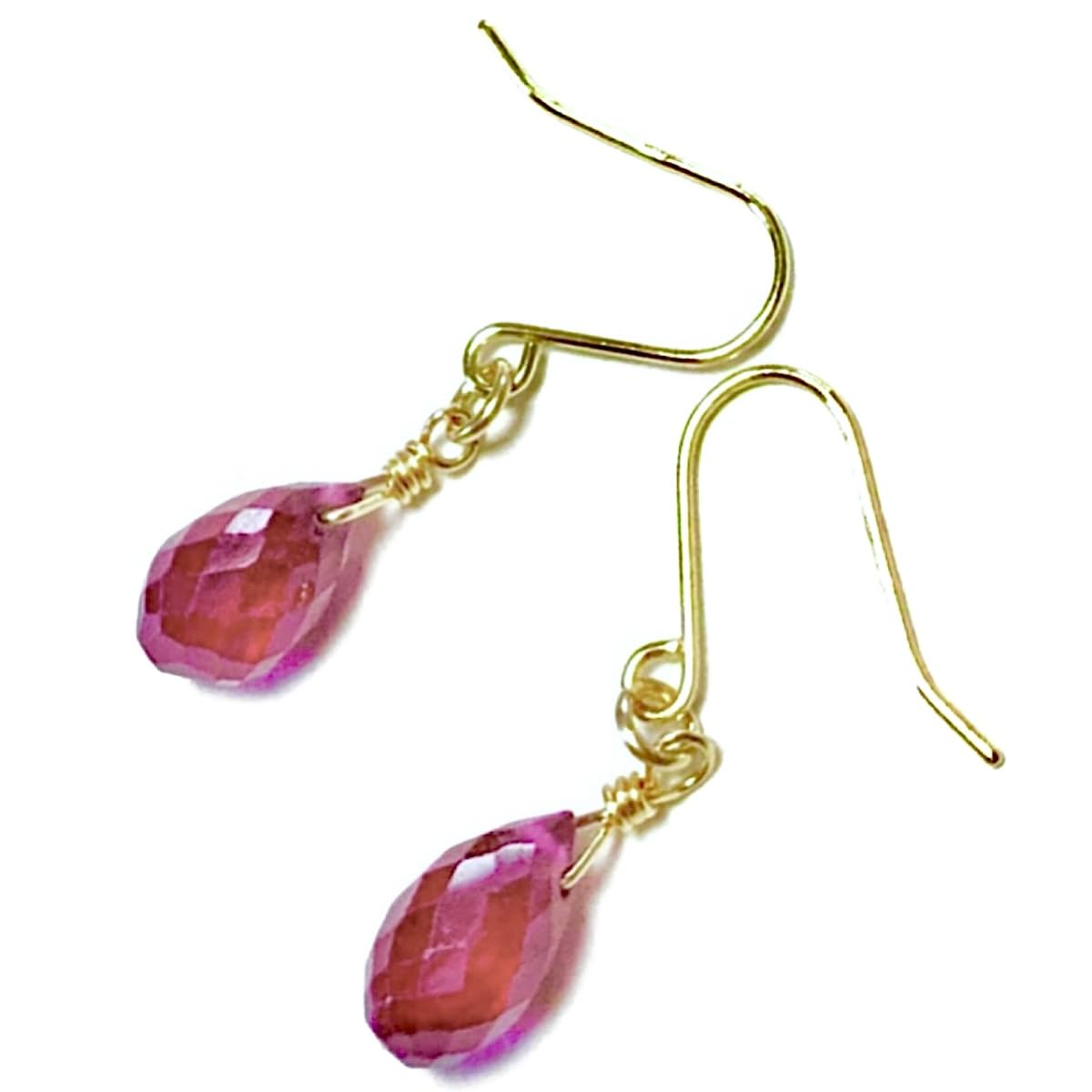 14金 GF ローズカット ボヘミアンガーネットのピアス アンティーク