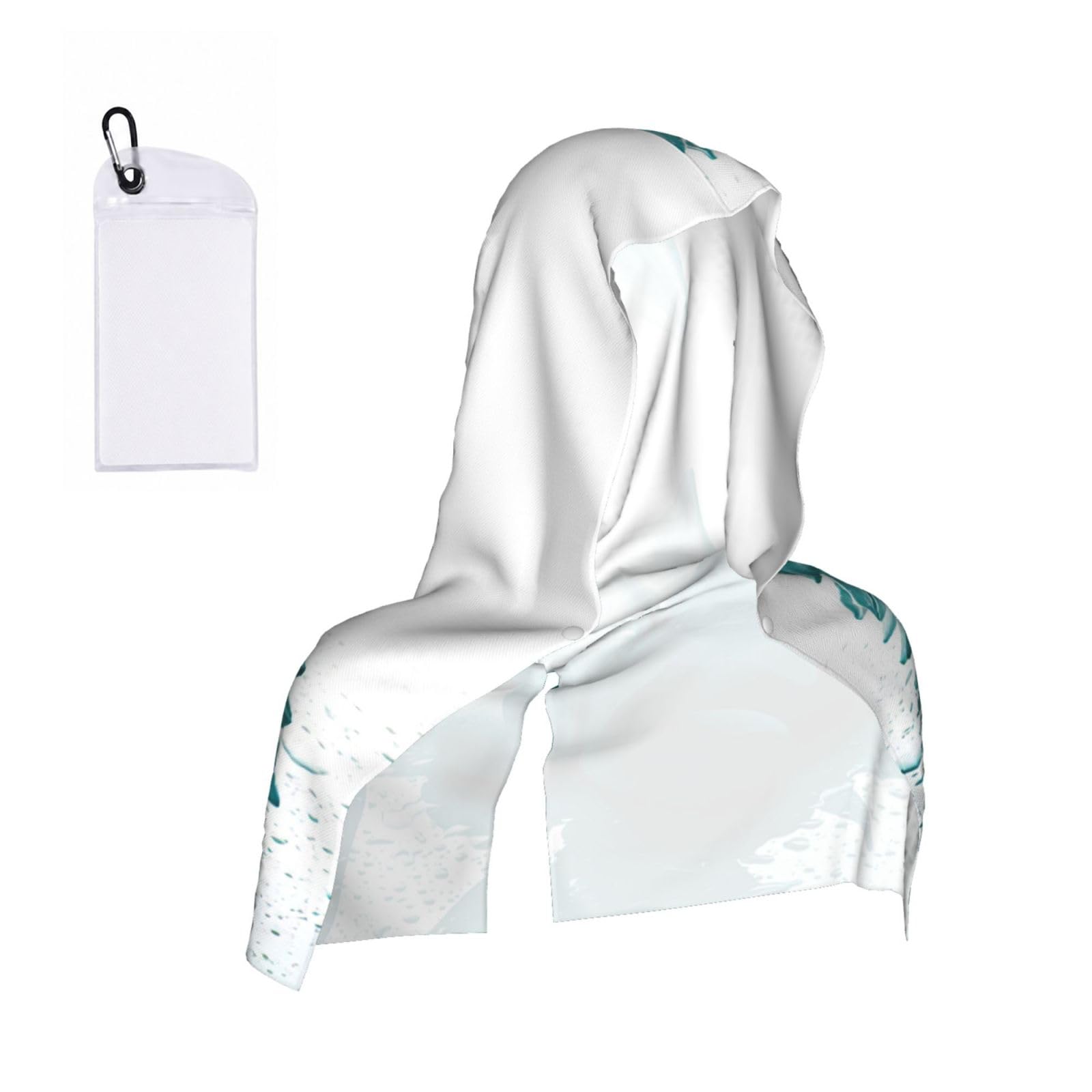 ZYJHYY Teal Lily Print Unisex Swimming Towel Practical Camping Towel Skin-Friendly Cooling Towel For Workout Training