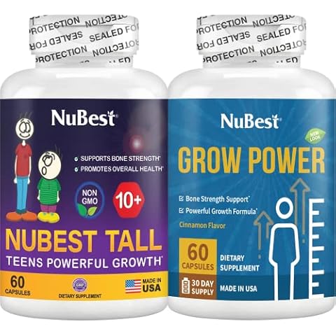 NuBest Bundle of Grow Power - Extra Power for Height Growth - Supports Healthy Height Tall 10+ Advanced Height Growth & Immunity, Healthy Height for Children 10+ & Teens Cover