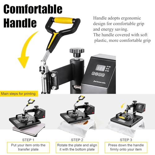Image of Heat Press Handle Fixture, Heat Press Handle Clamp, 386kg Force Fixture for Heat Press Machine Thermal Transfer Sublimation Handle Putter 42mm