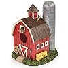 VP Home Hanging Bird Houses for Outside Hand Painted Bird Houses for Outdoors Decorative Birdhouses Red Barn Solid Made for Bluebirds Sparrows Chickadees and Purple Martins