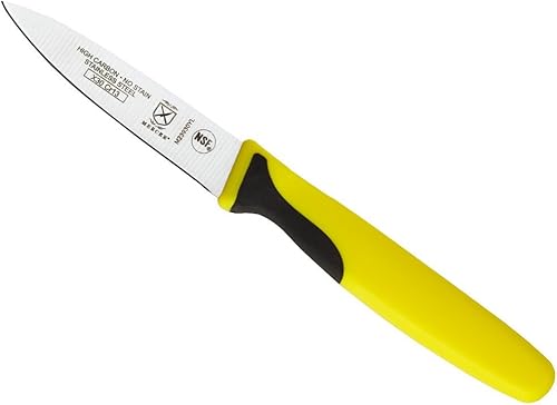 Mercer Culinary Millennia Manija de Color Cuchillo de Pelar Delgado de 3 Pulgadas Amarillo