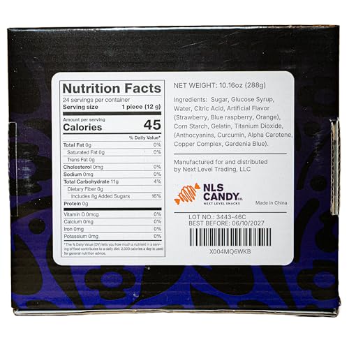 Halloween Sugar Skull Lollipops Candy, 24 Pack, Dia De Los Muertos, Strawberry, Orange, and Blue Raspberry Suckers