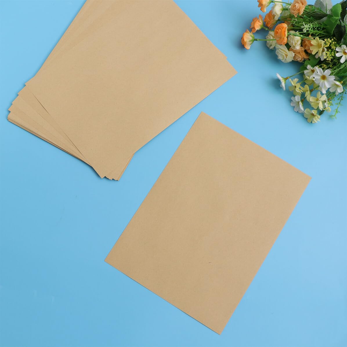 Homoyoyo 100feuilles Papier Kraft Papier à Lettres Rétro à Lettres Vintage Poids