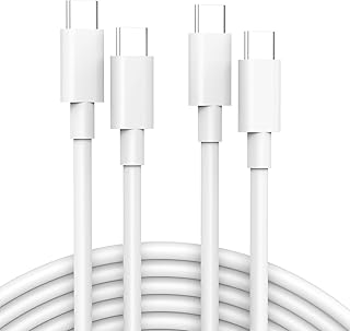 60W 3A 6.6ft USB C to USB C Cable 2-Pack, Type C Cable Cord Fast Charge for MacBook Pro 14 13 inch, MacBook 12 inch, MacBook Air, iPad Pro 12.9/11, Air 5th/ 4th, Mini 6, iPhone 15/15 Pro, Pixel 6 Pro