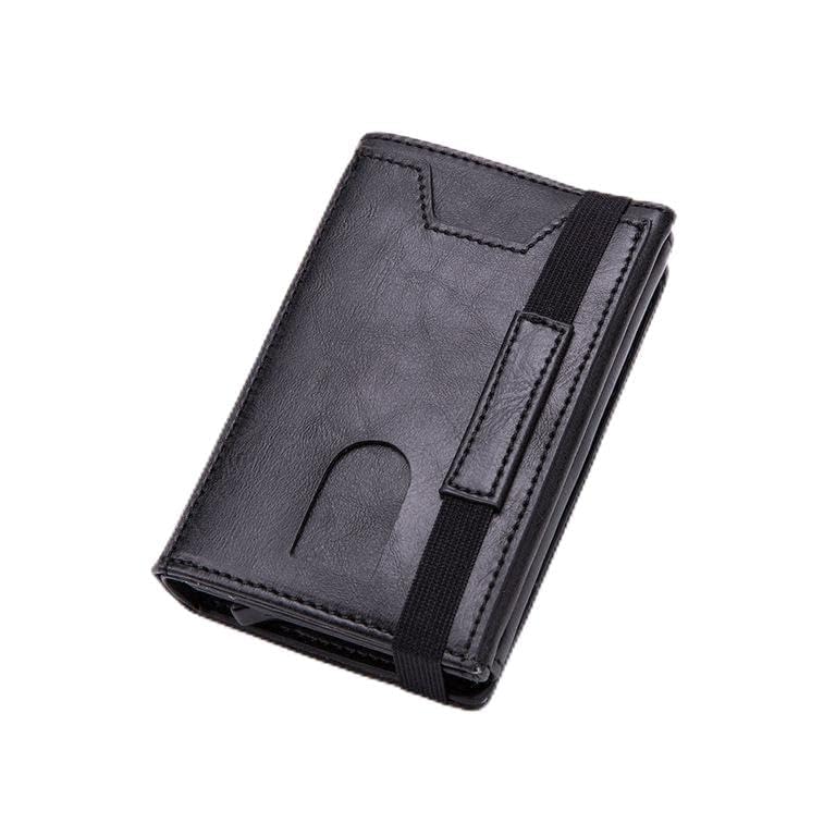 NIMSO Simplicity ID Cases Carbon Fiber Credit Card Holder Blocking RFID Wallet Leather Unisex Security Information Aluminum Metal Purse