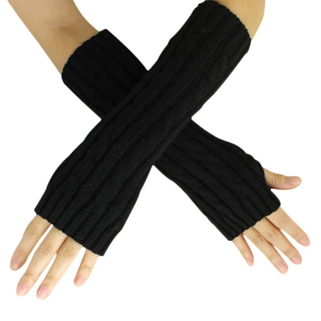 Women's & Girl's Knitted Woollen Warm and Comfortable Fingerless Gloves Mittens Winter Gloves Accessories Hand Warmer Gloves (Pack of 01)-image-47