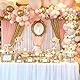 BrillShine Vorhang Hintergrund Hochzeit Pailletten, 2 Stück 60 x 240 cm Party Hintergrund Vorhang für Taufe Hochzeiten Brautdusche Geburtstag Abschlussfeier Schule Party Deko Gold