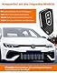 Autoschlüssel Hülle kompatibel mit VW Golf 8, Auto Schlüsselhülle 3-Tasten Auto Schlüssel Cover für VW ID3 ID4 E-Golf ab 12/2019 GTI GTE Clubsport, Schlüssel Hülle für Seat Leon MK 4 +Schlüsselanhänge