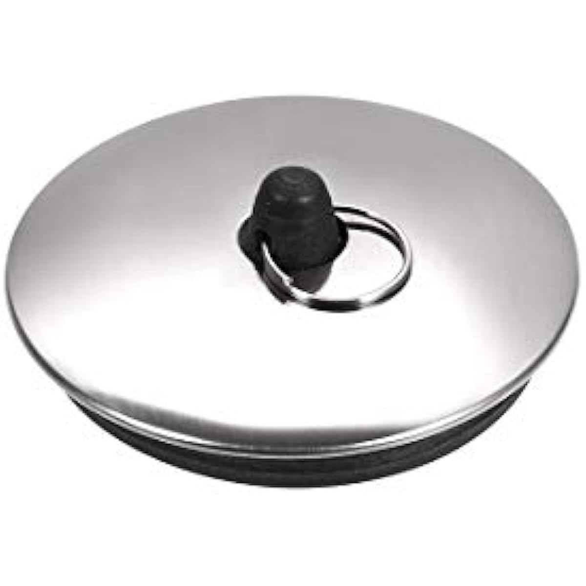 Tappo Di Scarico In Gomma Da 40 Mm Per Lavello E Vasca – Con Anello In Acciaio Inox, Facile Da Pulire