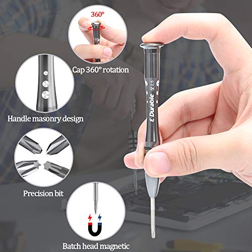Screwdriver Set for Macbook E·Durable 10Pcs Phillips Pentalobe 5 T5 T6 Repair Tool Kit Fits for Macbook Pro/Air/Retina