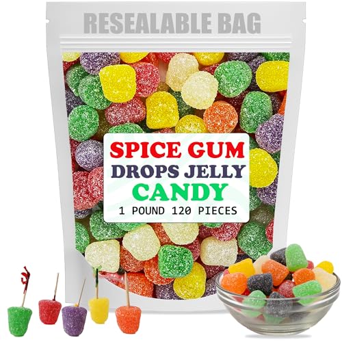 Spice Gum Drops Candy Assorted bolsa resellable 16 oz miniatura 1