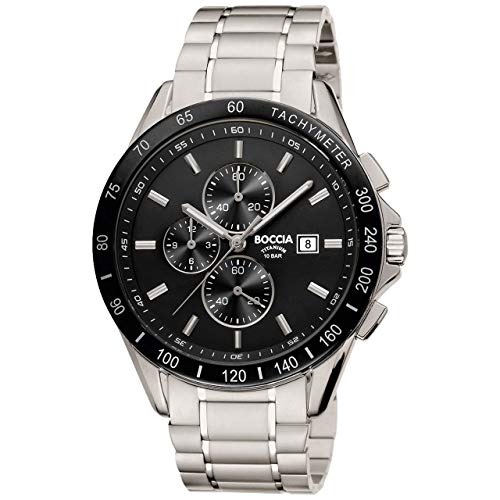 Boccia Herren Chronograph Quarz Uhr mit Titan Armband 3751-02 Boccia Herren Chronograph Quarz Uhr mit Titan Armband 3751-02