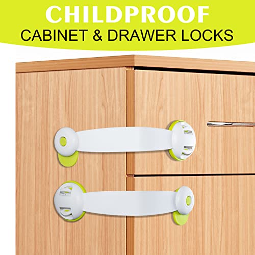 5 Pack Refrigerator Door Lock, Mini Fridge Lock Child Safety, Child Proof Cabinet Locks, Fits Perfectly For Locking Cabinets, Sliding Door, Drawers, Toilet Seat, Freezer, Closet Seat, Window, Oven #TOP3