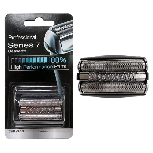 2024 New Version 70S Silver Shaver Replacement Head w/Sealed Packaging Replacement for Br-aun Pulsonic Series 7 Br-aun Pulsonic Shaver 70S Silver 760CC,765CC,795CC,790CC,720S,5693,9585,9785