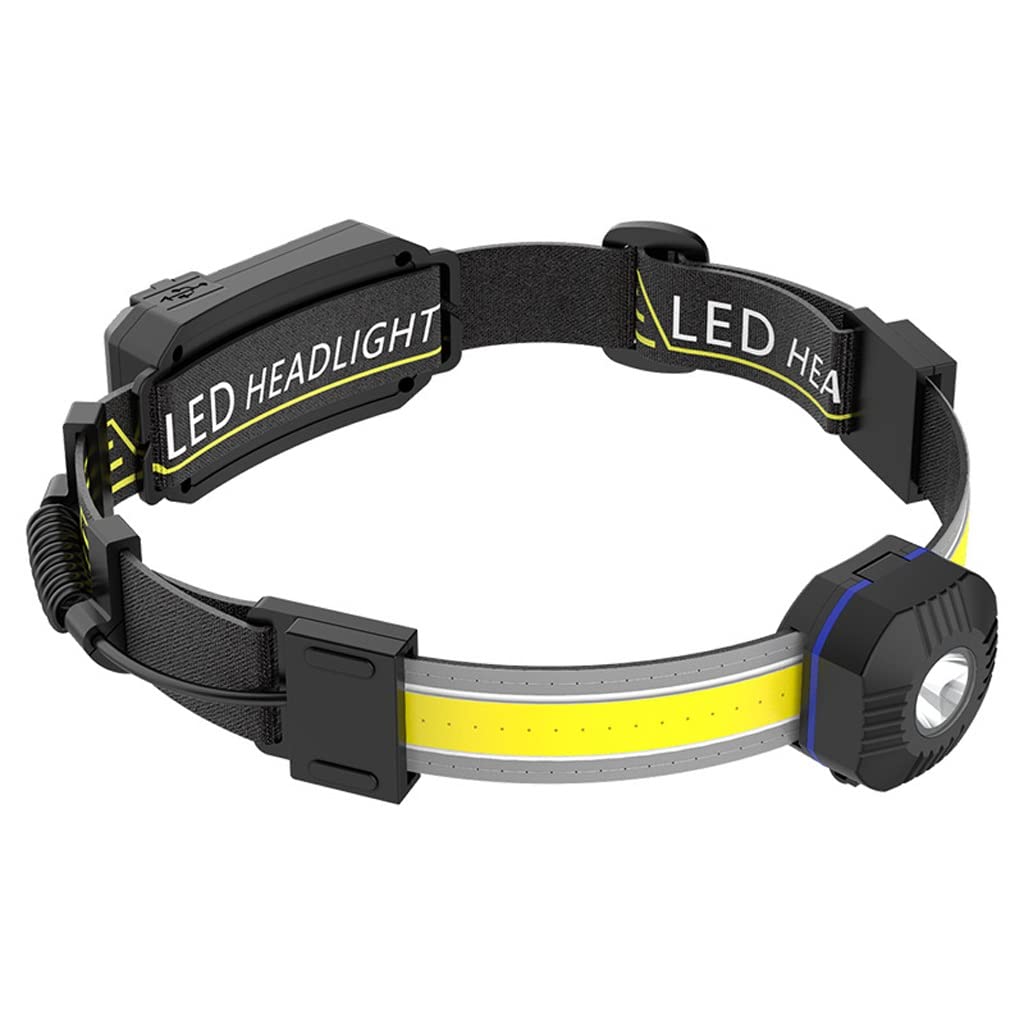 OYYMTE Floodlight Patch USB Charging with Red Light Warning Outdoor Mini with COB Headlight