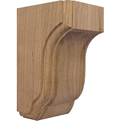 Ekena Millwork COR02X02X04CPRW 2 1/2-Inch W x 2 3/4-Inch D x 4 1/2-Inch H Capistrano Mission Corbel, Rubberwood