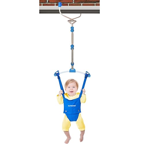OUTINGPET Doorway Jumper Swing - Juego de ejercitador de parachoques con abrazadera de puerta ajustable para niños pequeños de 6 a 24 meses