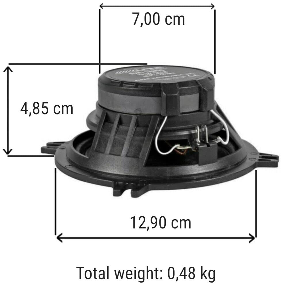 ZESTAW ZESTAWÓW DO ALPINE SXE-1325S 2 2-drożne głośniki koncentryczne 13 cm 130 mm średnica 5 cali 35 W RMS i 200 W maks. 4 omy 92 dB, para + bezpłatne śruby montażowe
