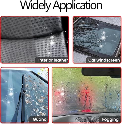Image of Plastic Oil Film Cleaning Brush,Glass Cleaning Tool with Hydrophobic Coating for Windshield,Improves Clarity and Visibility,Ideal for Removing Oil Film,Dirt,and Grime,15 cm,Multicolor