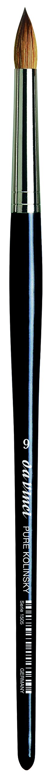 da Vinci Watercolor Series 1505 Maestro Paint Brush, Extra Short Retouch/Spotter Kolinsky Red Sable, Size 9