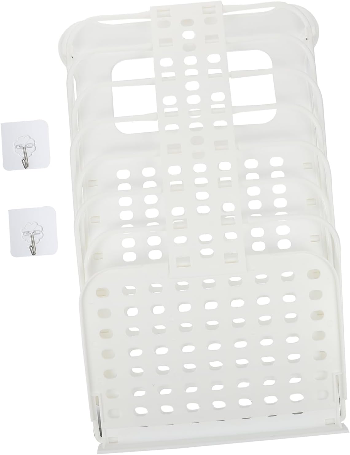 Cabilock Foldable Wall Mount Laundry Basket Nail Hanging Clothes Basket Space Saving Bathroom Storage Organizer with Handle for Household and Laundry Use