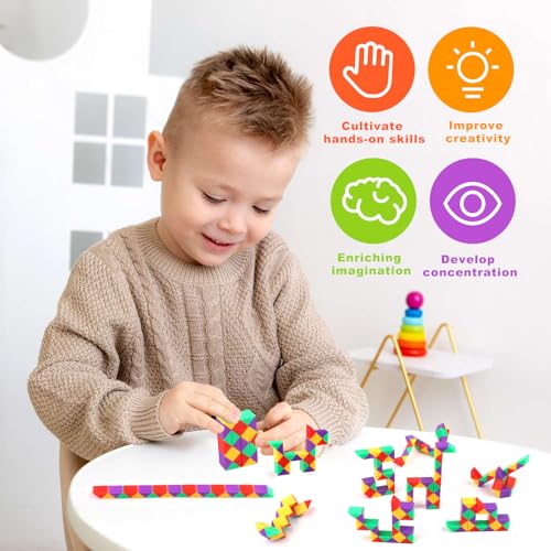 15 Stück Geduldspiele für Kinder,Magische Schlange, Mitgebsel Kindergeburtstag, Mini Schlangen Würfel,Kleine Geschenke für Kinder Spielzeug,Knobelspiele, Mitgebsel Kindergeburtstag 5 6 7 8 9Jahre
