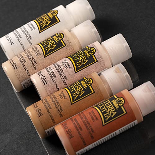 FolkArt Terra Cotta Acrylic Paint Set of 5, Essentials 2 fl oz Assorted Matte Finish Colors For Painting, Drawing & Art Supplies, DIY Arts And Crafts Acrylic Paint For Kids And Adults, 44506 - Image 10