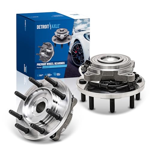 Image of Detroit Axle - Front Wheel Bearing Hubs for 2014-2018 Ram 2500, 2013-2018 | Ram 3500, 2 Wheel Bearing and Hubs Assembly 2015 2016 2017 Replacement