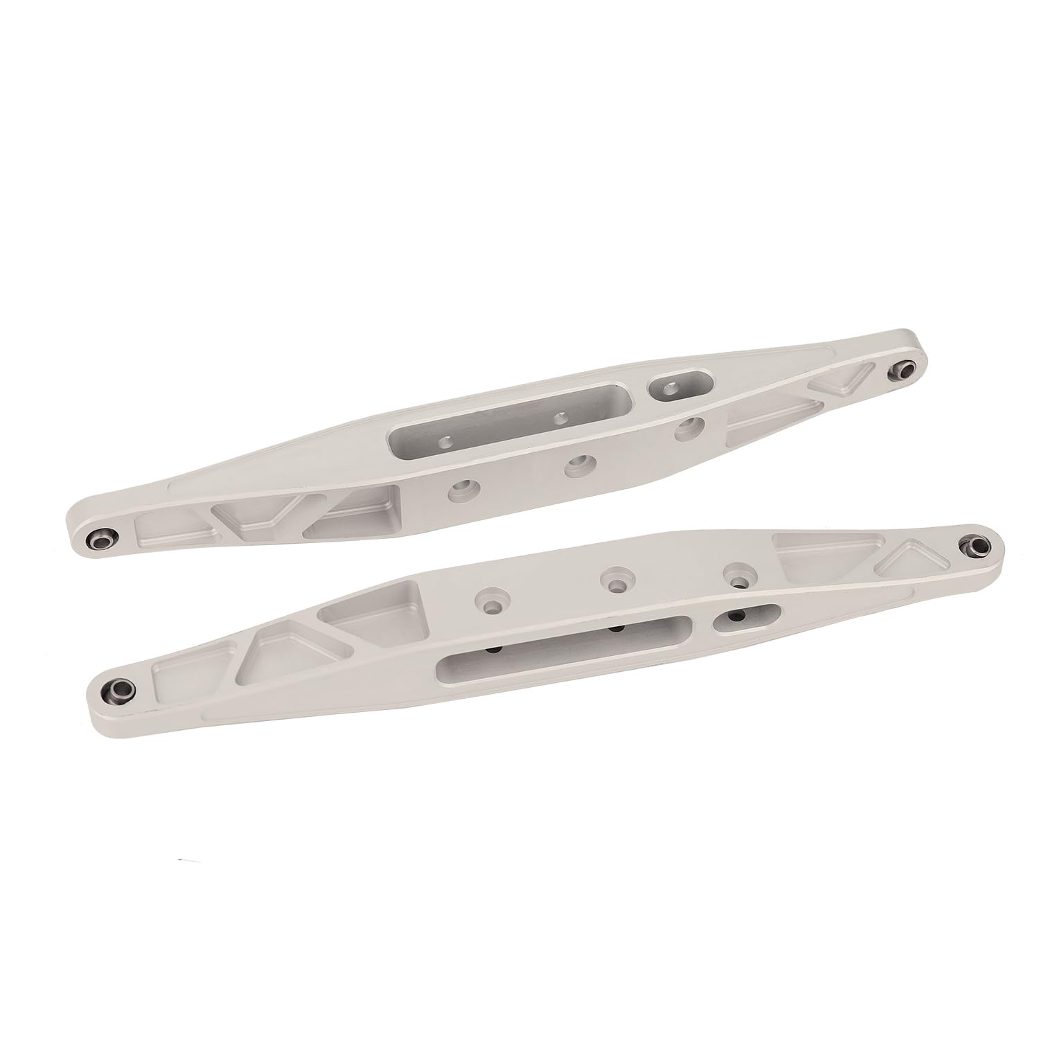 RZXYLRC Metal Alloy Rear Trailing Arm Suspension Link Rod for LOSI Baja Rey 1/10 OSI Hammer Rey U4 RC Car New Upgrade Parts,2PCS (Silver)
