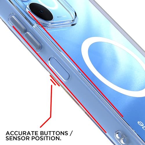 Image of Amazon Basics Back Cover for Realme Narzo 80 Lite 4G / Realme C71 5G Mag-Safe Shockproof PC + TPU Protective Case Magnetic Support Bumper Case (Transparent Mag-Safe)
