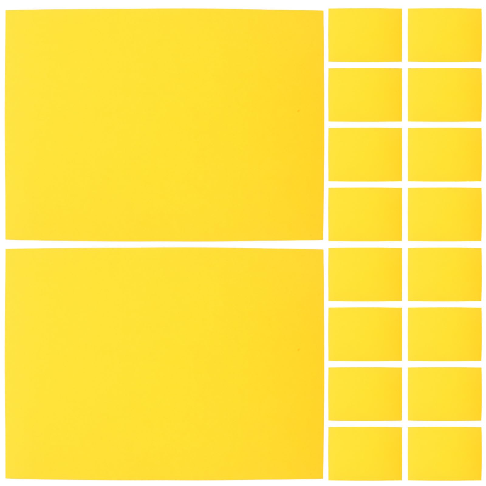 DIYEAH 150 Unidades Papel de Cartón Amarillo Doble Cara Resistente al Desgarro Compatible con Varios Bolígrafos para Manualidades Escolares y Hogar