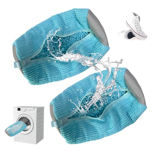 Bieiyhe 2 Piezas Bolsa para Lavar Zapatillas en Lavadora con Cremallera Bolsa Lavadora Zapatillas Deporte Saco para Lavadora Zapatos Funda Zapatos Lavadora Bolsa de Malla para Lavar Zapatos Amarilla