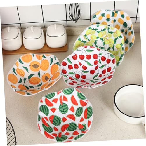 Fundas protectoras para cuencos de microondas con llamativos diseños frutales de cocina 8