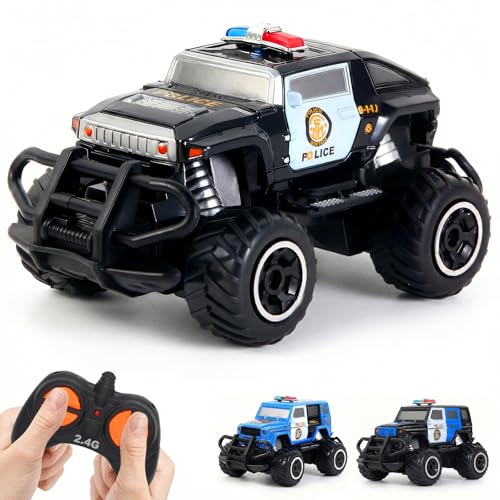 Pup Go Polizeiauto Ferngesteuert mit Licht, ferngesteuertes Auto ab 3 4 5 6...