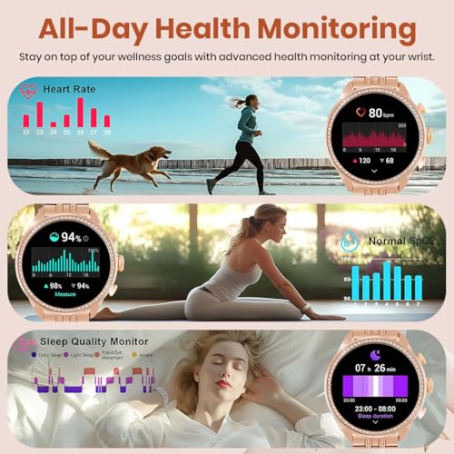 Image of GAMESIR Luxury Round Dial GEN 12 Smart Watch 1.69 inch AMOLED Display with High Resolutions Bluetooth Calling Multiple Watch Faces & Sports Mode Newest & Smartwatch for Women & Men (Diamond Gold)