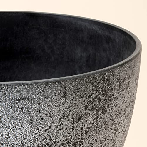 La Jolie Muse Flower Pots Outdoor Indoor Planter - 11.3 Inch Garden Pots Tree Planter For Patio, Deck,Garden,Rock Gray,Set Of 2 #TOP3