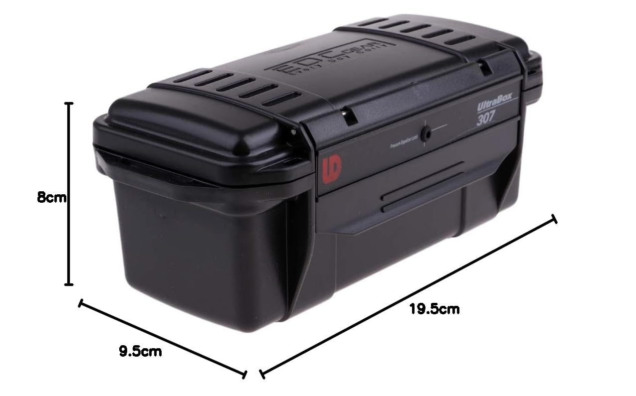 Baoblaze Outdoor Antiurto Impermeabile Scatole di Sopravvivenza di Plastica Contenitore Custodia Attrezzo - Nero