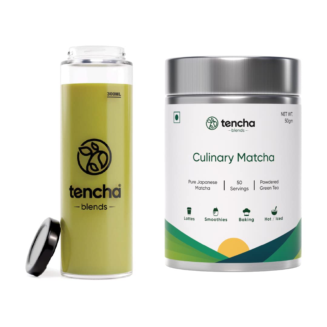Buy Tencha Blends Culinary Matcha with Tumbler & Free Spoon 50 Servings Japanese Matcha