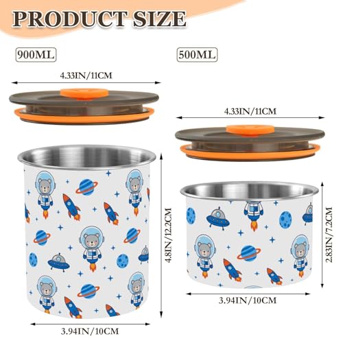 Contenedor Hermético Domiking Acero Inoxidable 900 ml miniatura 2