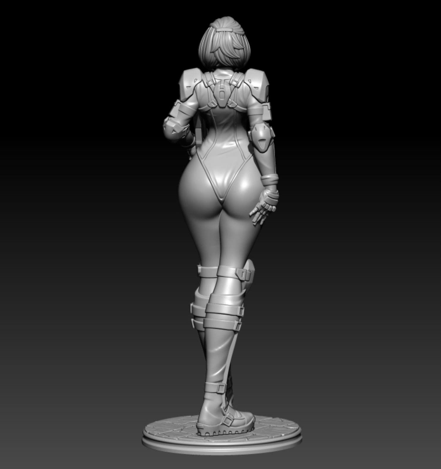 ZHANGJING 1/24 75mm 1/18 100mm Modello in Resina Bella Ragazza Femmina Soldato Figura Smontato Non Verniciato RA-507